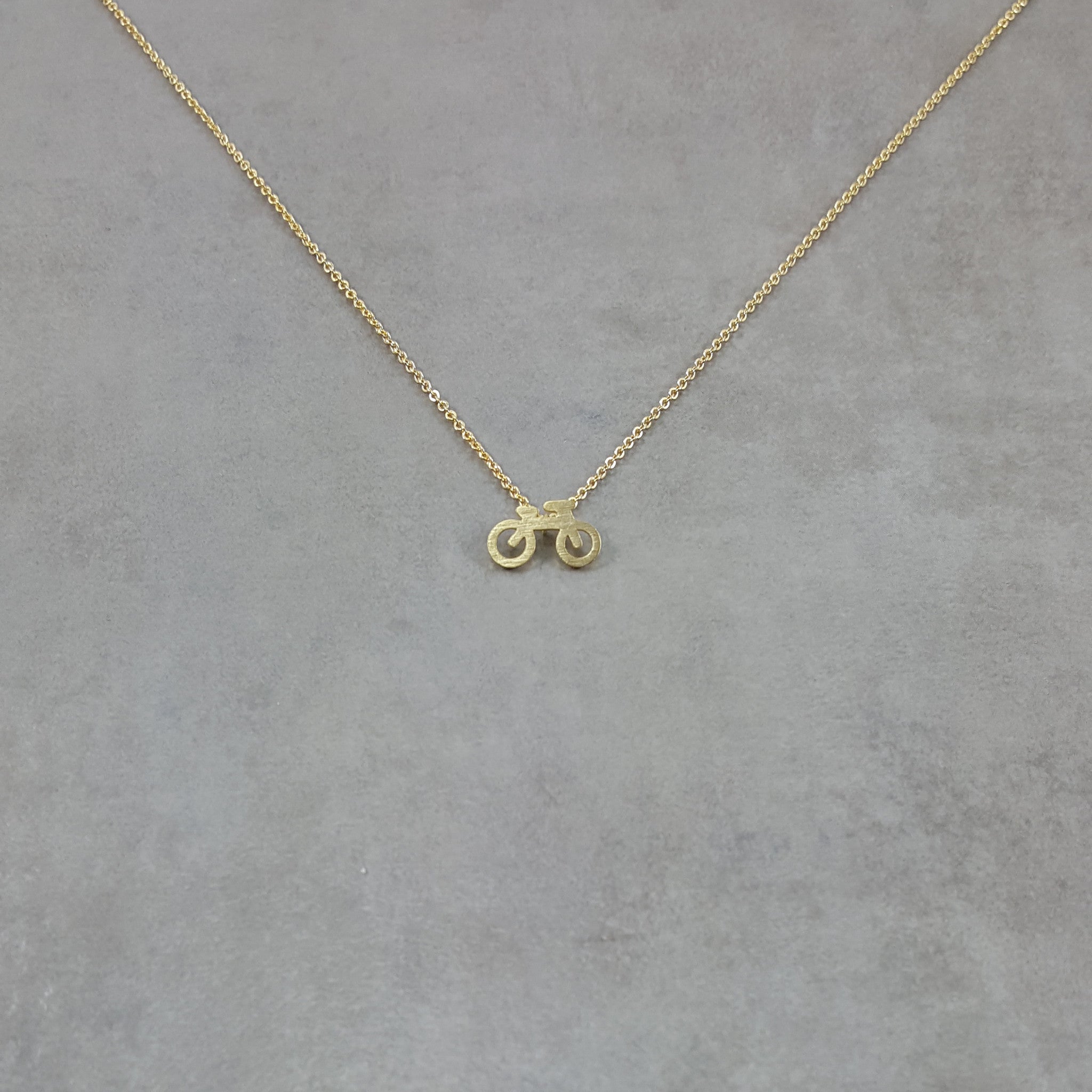 Bicycle Gold Necklace