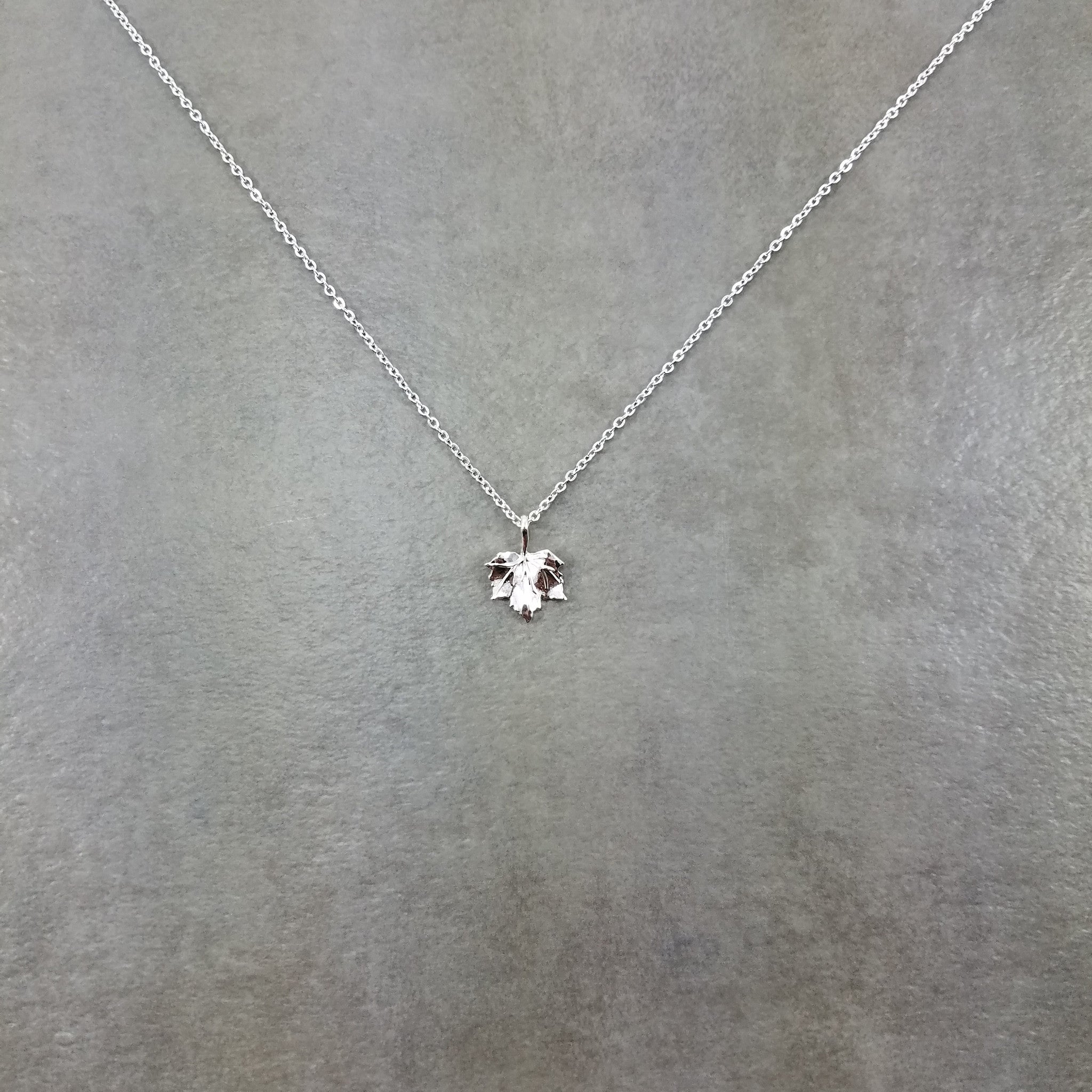 Maple Leaf Silver Necklace