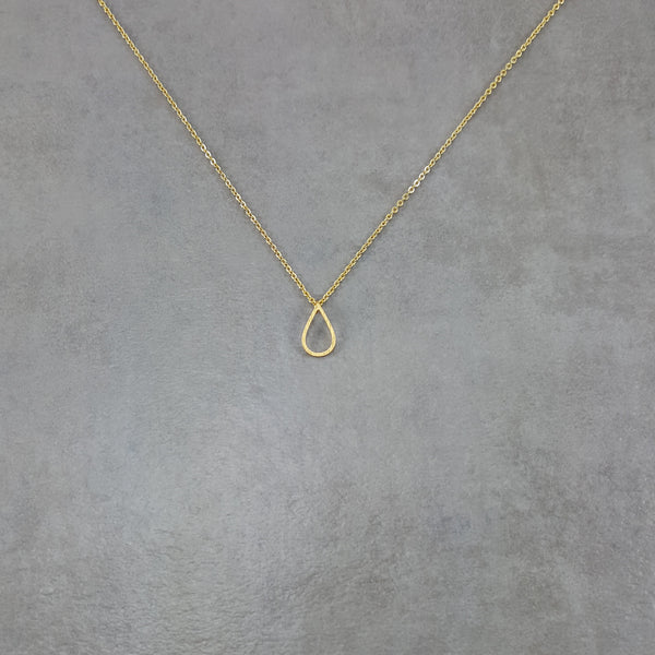 Teardrop Gold Necklace - Womens Chain Necklace 18K Filled Jewelry – Lil ...