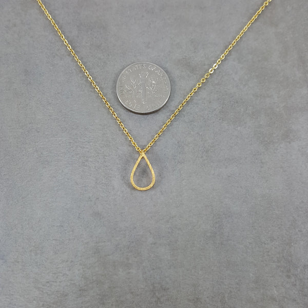 Teardrop Gold Necklace - Womens Chain Necklace 18K Filled Jewelry – Lil ...