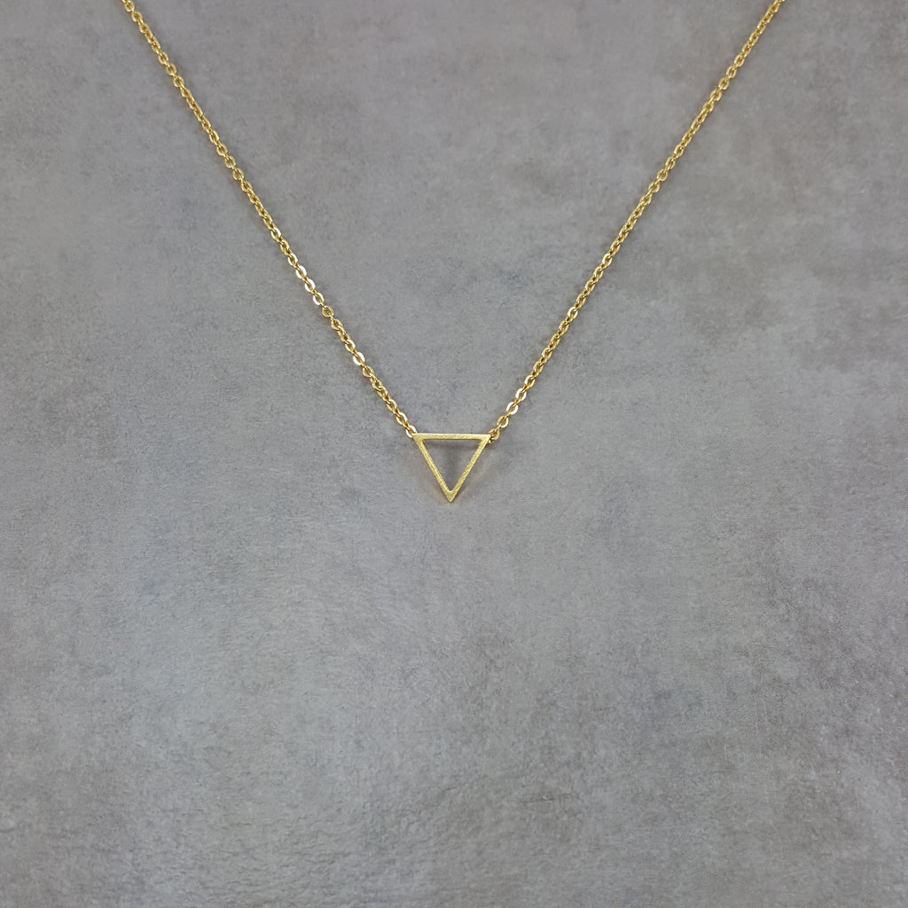 Triangle Gold Necklace Chain Necklace 18K Filled Fashion Shape – Lil ...