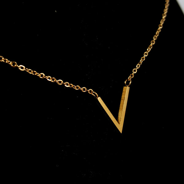 V Gold Necklace - Womens Fashion Jewelry Dainty Chain – Lil Pepper Jewelry