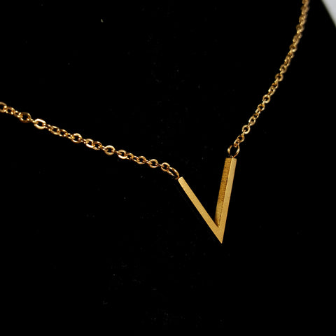 V Gold Necklace - Womens Fashion Jewelry Dainty Chain – Lil Pepper Jewelry
