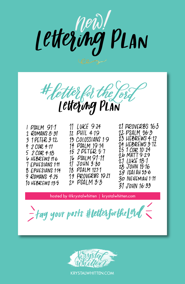 Letter For The Lord Lettering Plan Krystal Whitten