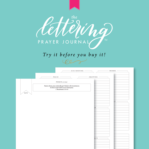 Lettering Prayer Journal try it out download