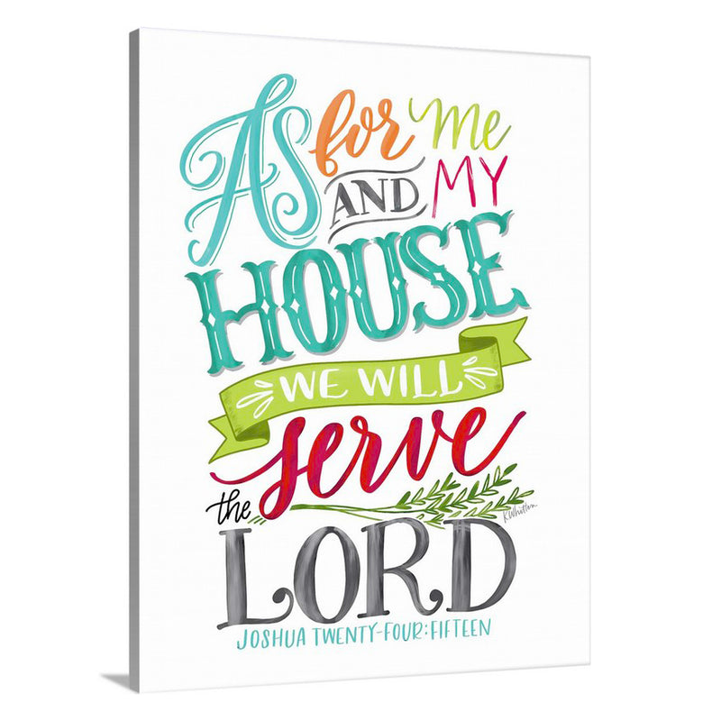 "As for Me and My House" [art print or canvas] - Krystal Whitten Studio