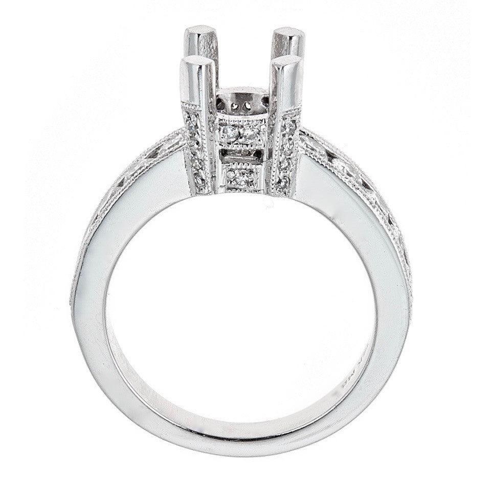 Natalie K 14k White Gold and Diamonds Engagement Ring