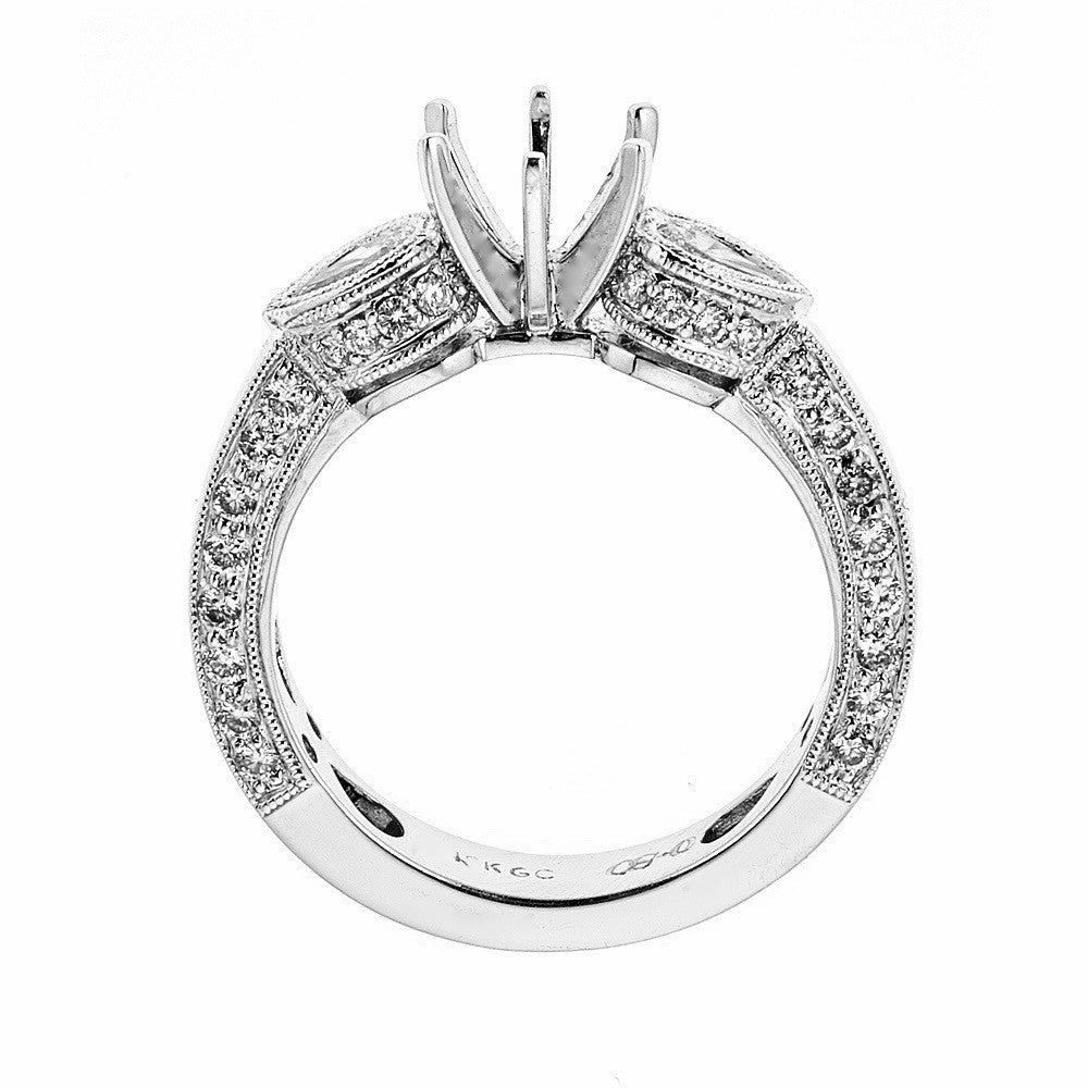 18k White Gold & Diamonds Engagement Ring