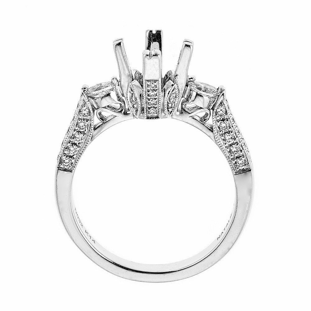 Natalie K 14k White Gold & Diamonds Engagement Ring