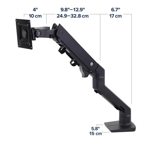 ergotron hx desk monitor arm with hd pivot matte black