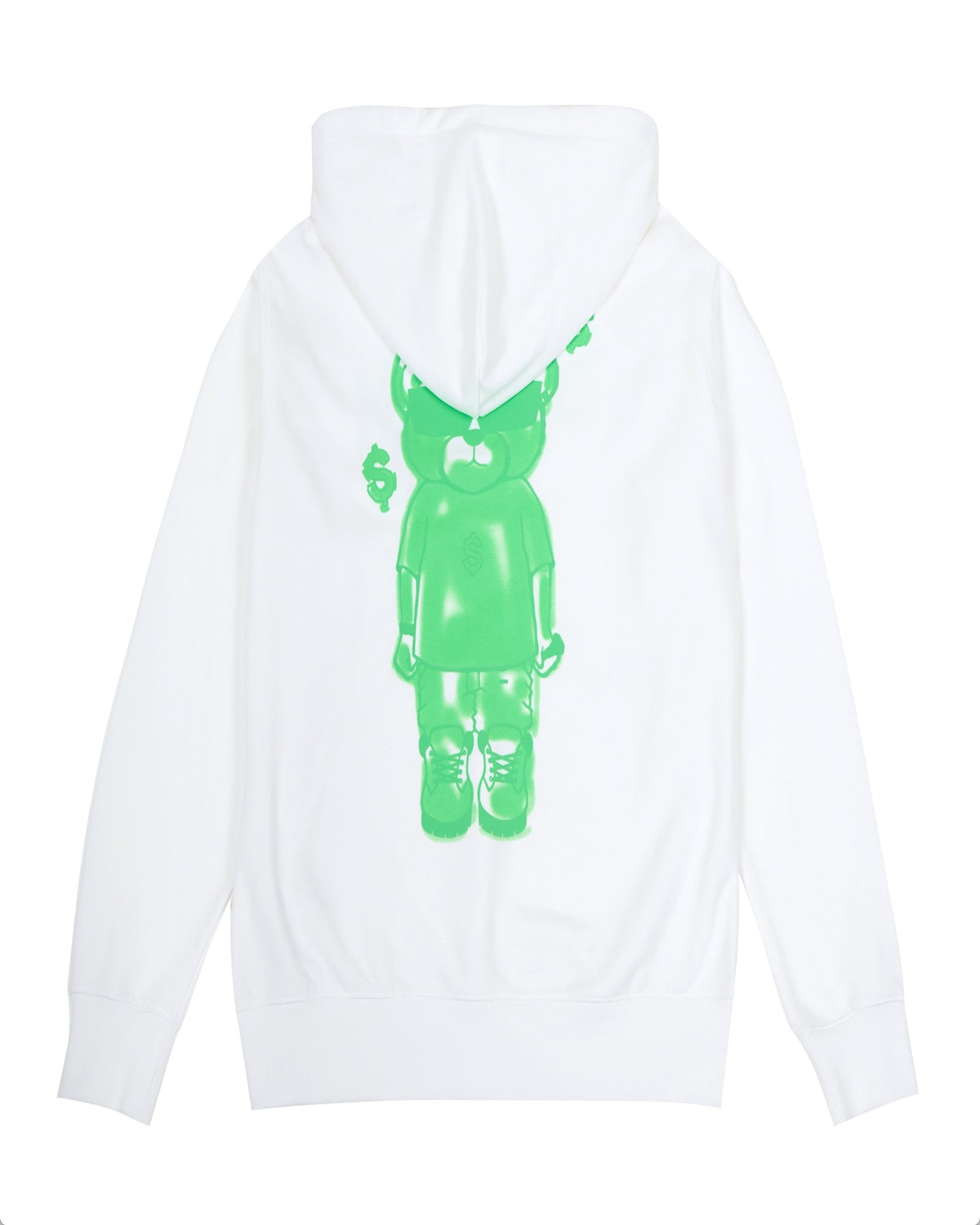 EC Grow in the dark Bear Hoodie / White