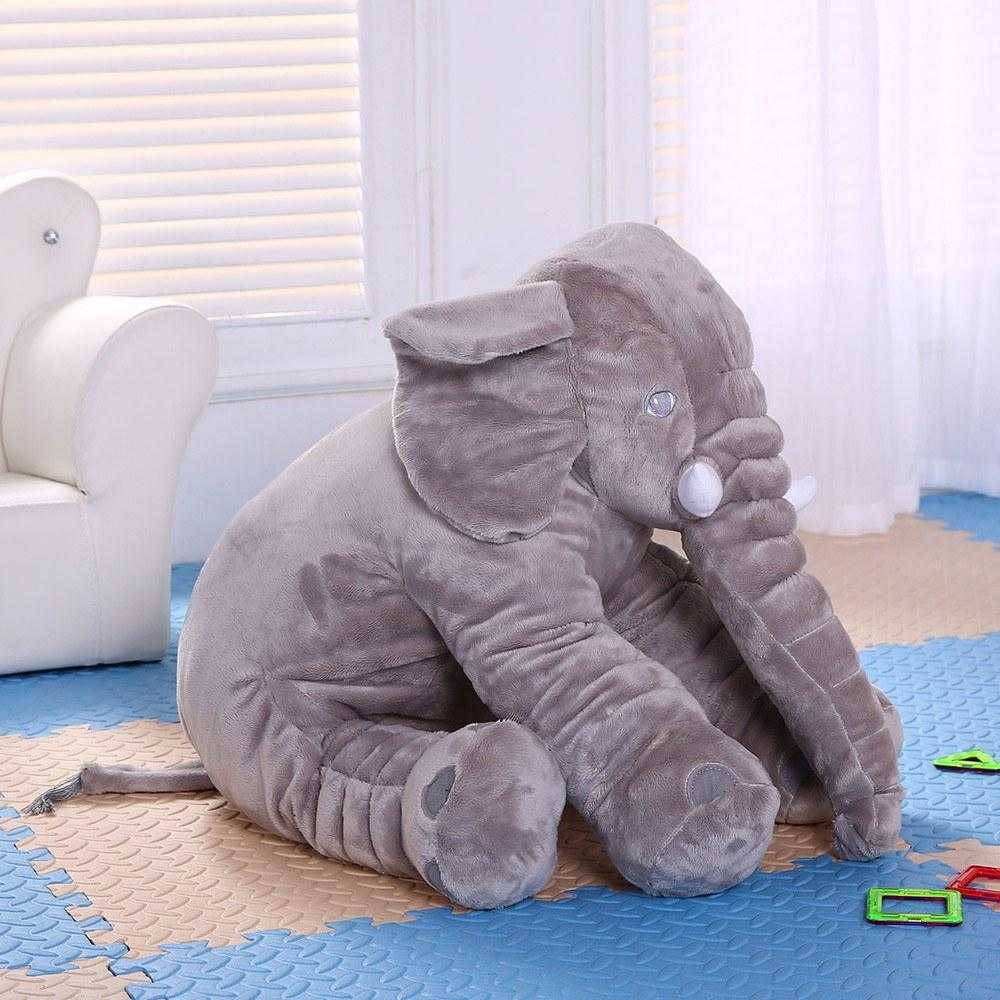 soft baby elephant pillow