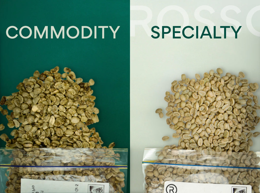 Commodity Beans beside Specialty Beans