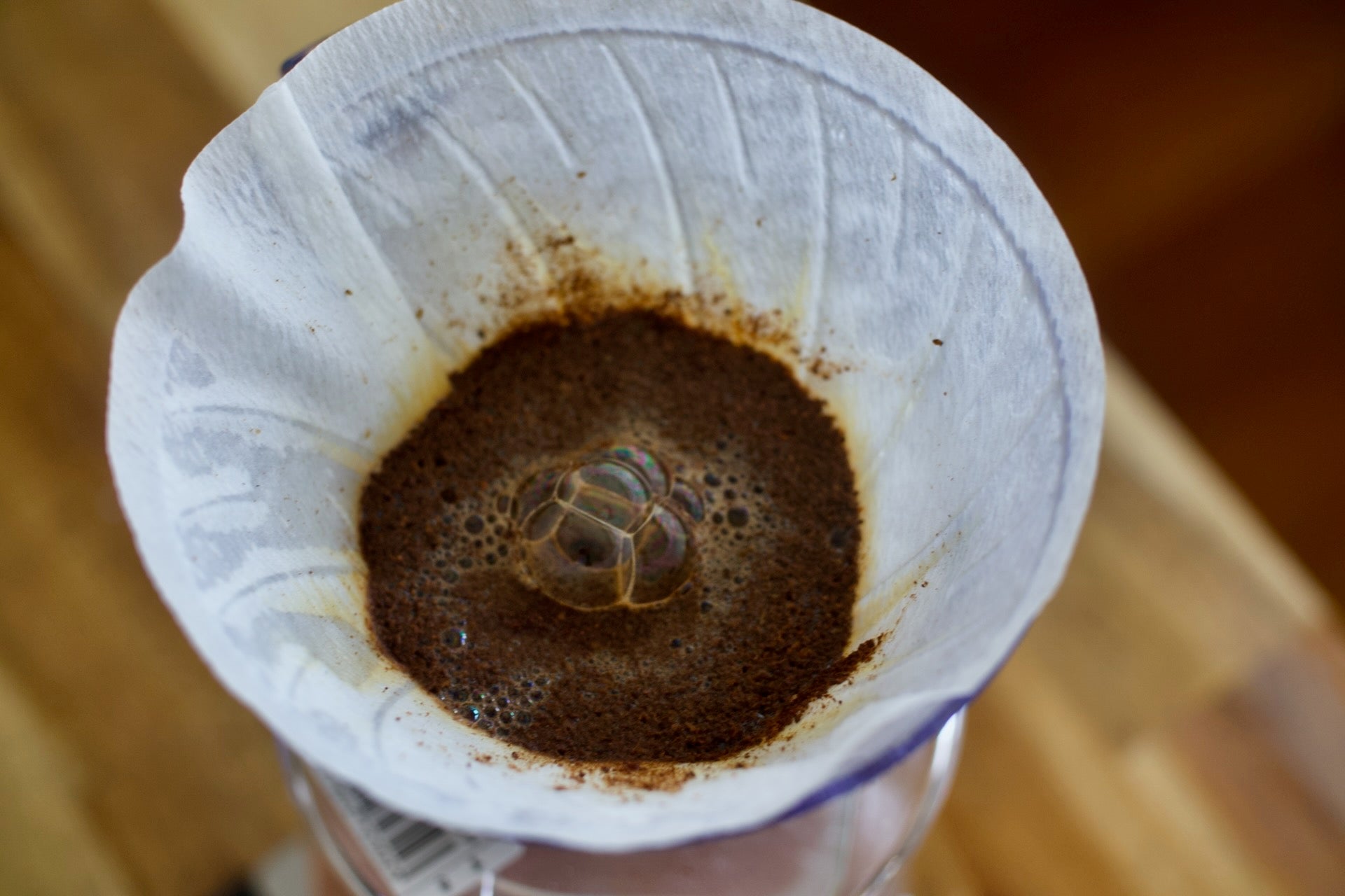 Blooming Ethiopian Guji Coffee