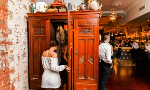 Trinket Bar Melbourne and its secret wardrobe to the another room