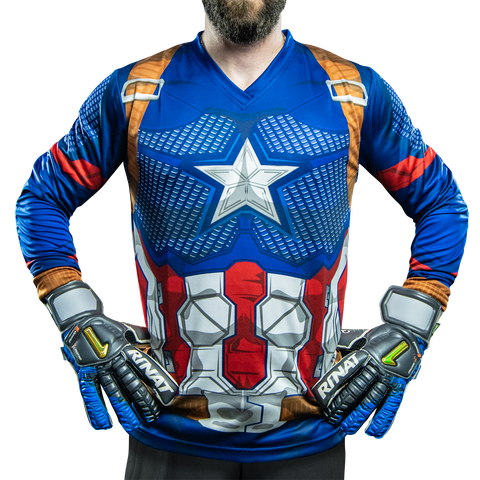 captain america goalie jersey