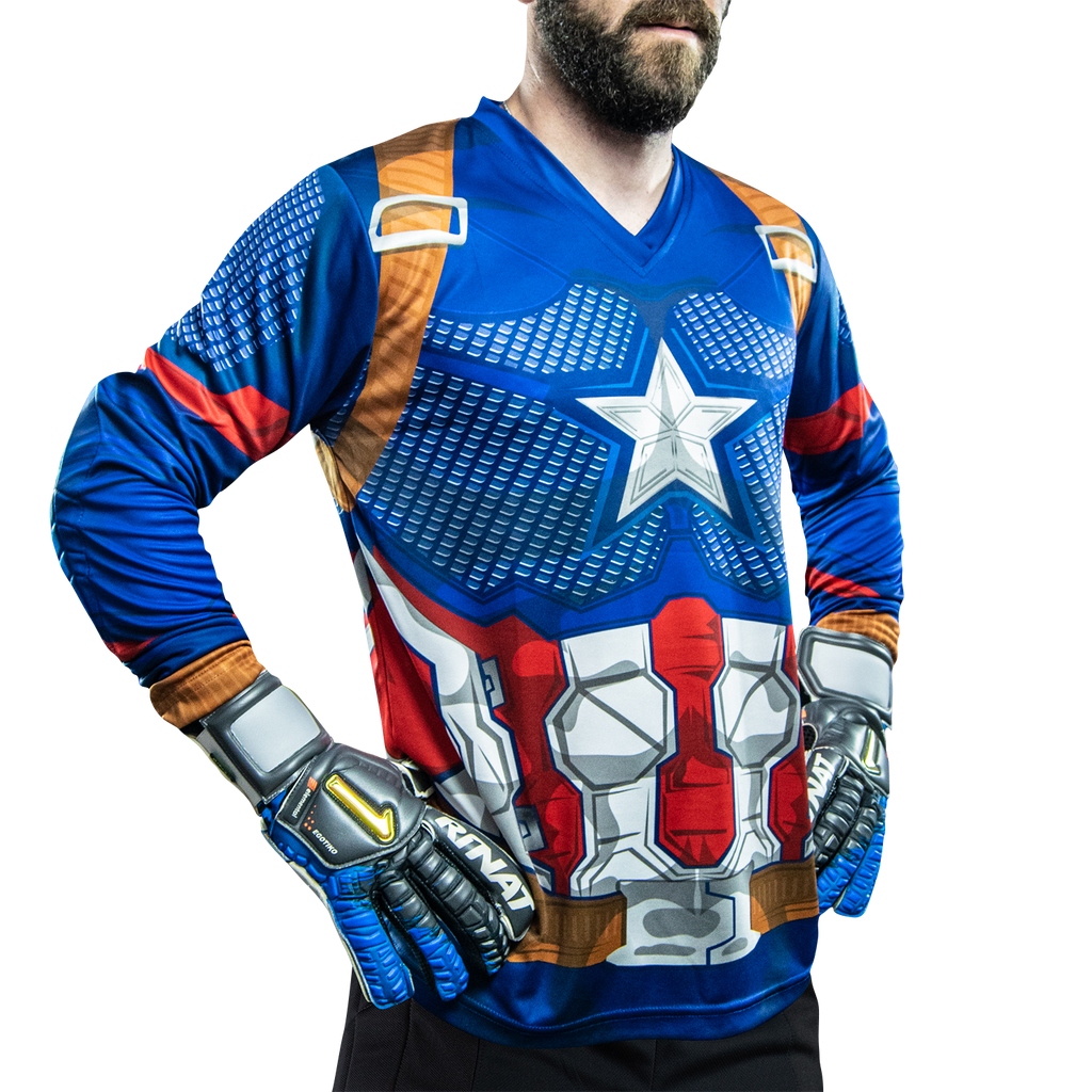 captain america goalie jersey