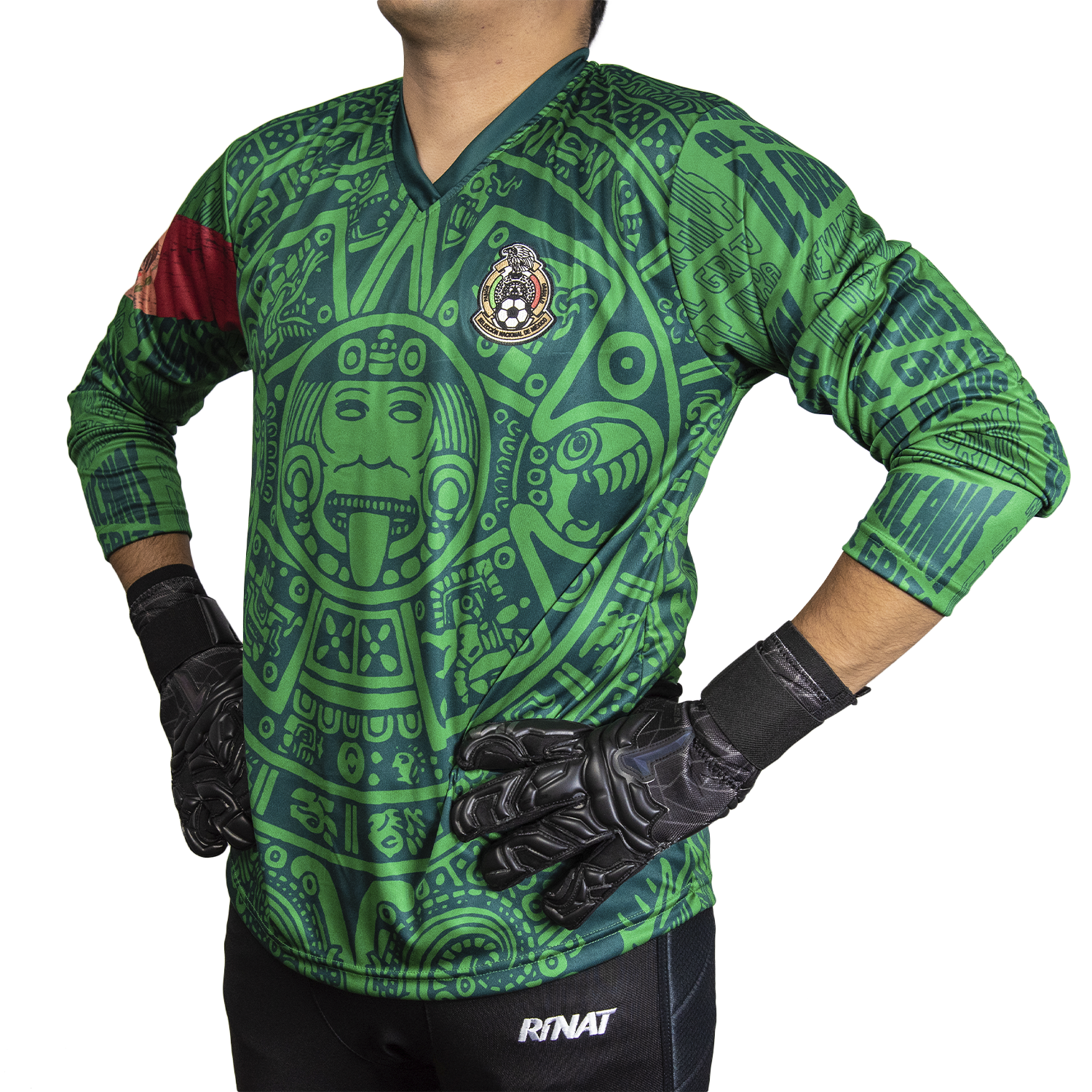 Mexico 98 Green Retro Goalkeeper Jersey by Geko Sports Limited Edition 3