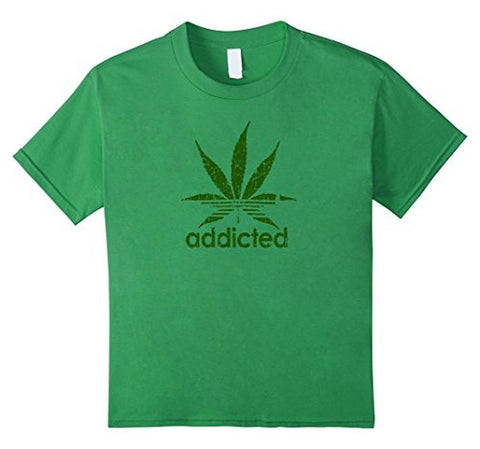 Addicted Green Leaf Weed Day T-shirt