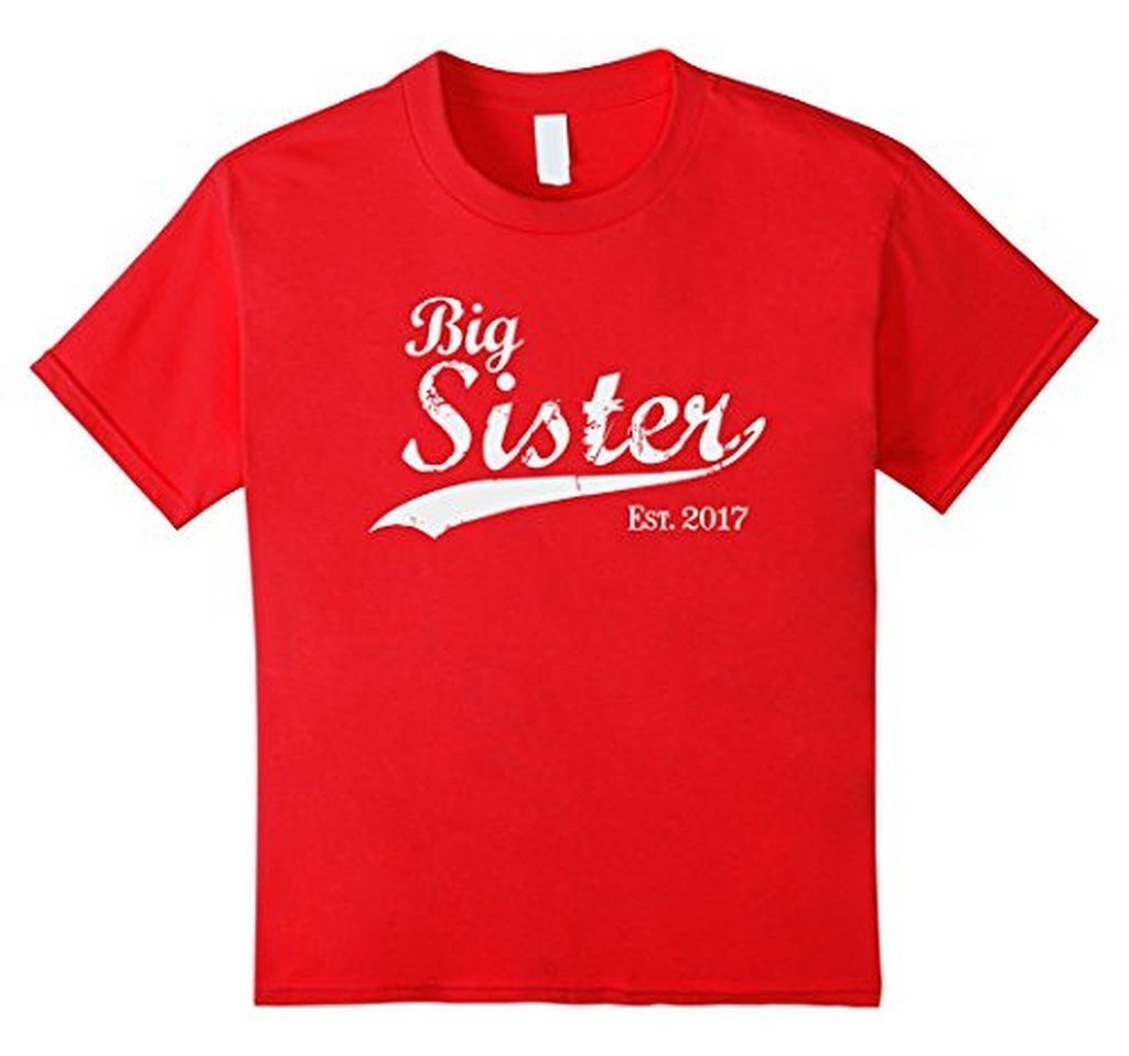 Big Sister Est 2017 New Sister Present Gift T-shirt