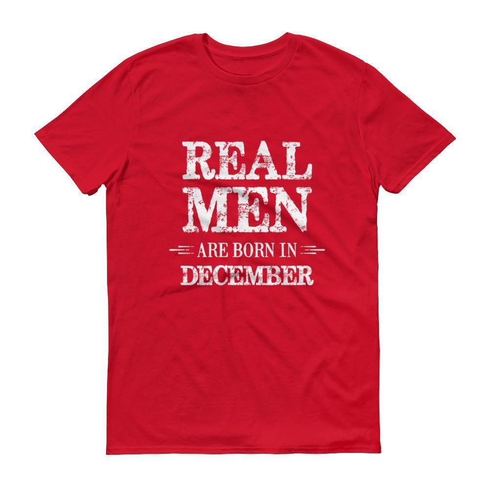 Men's Real Men are born in December tshirt-T-Shirt-BelDisegno-Red-S-Men-BelDisegno