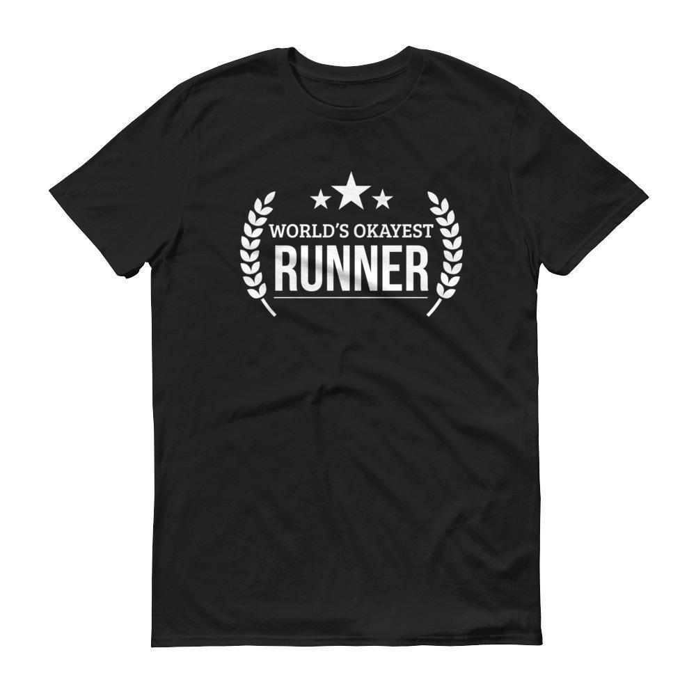 World's Okayest Runner tshirt gifts for male runners | BELDISEGNO