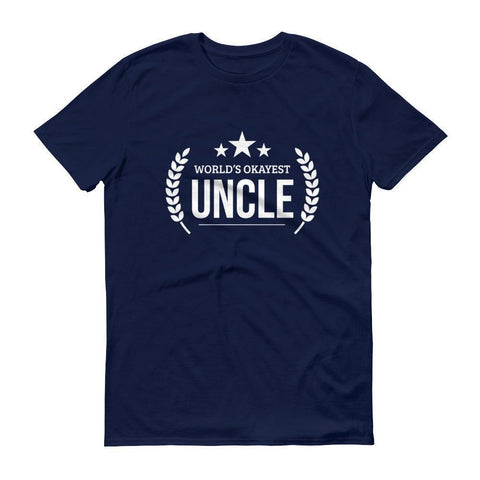 Men's World's Okayest Uncle tshirt funny uncle gifts-T-Shirt-BelDisegno-Navy-S-BelDisegno