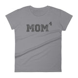 Women's Mom 4 tshirt Gift for mother of four kids Storm Grey / 2XL T-Shirt BelDisegno