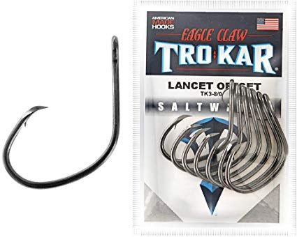 Set of 20 Trokar Flippin Hooks by Eagle Claw Fishing Size 4/0