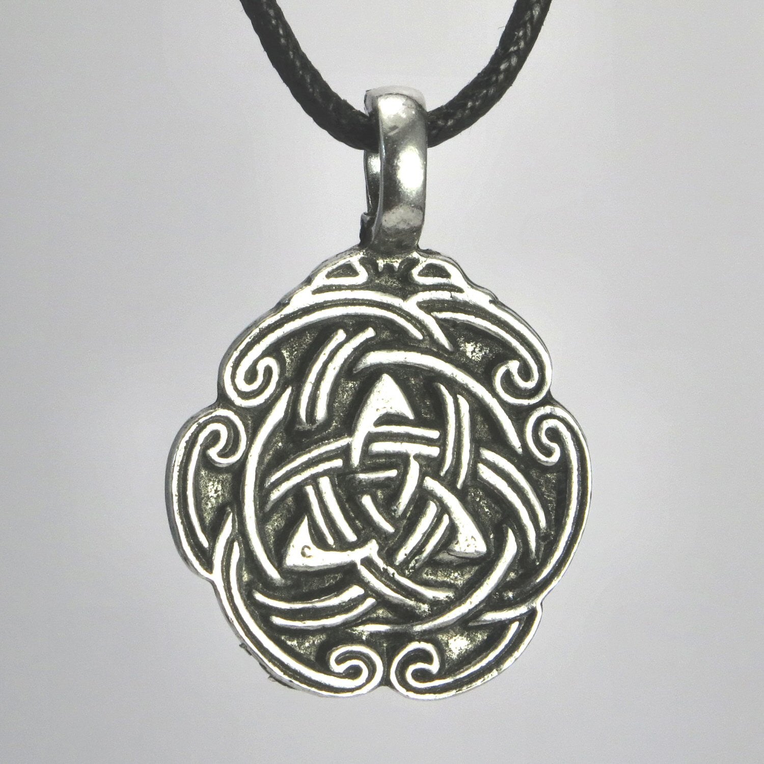 Triquetra Pewter Pendant Necklace