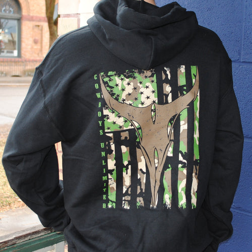 Longhorn Camo Hoodie  Henderson's Western Store