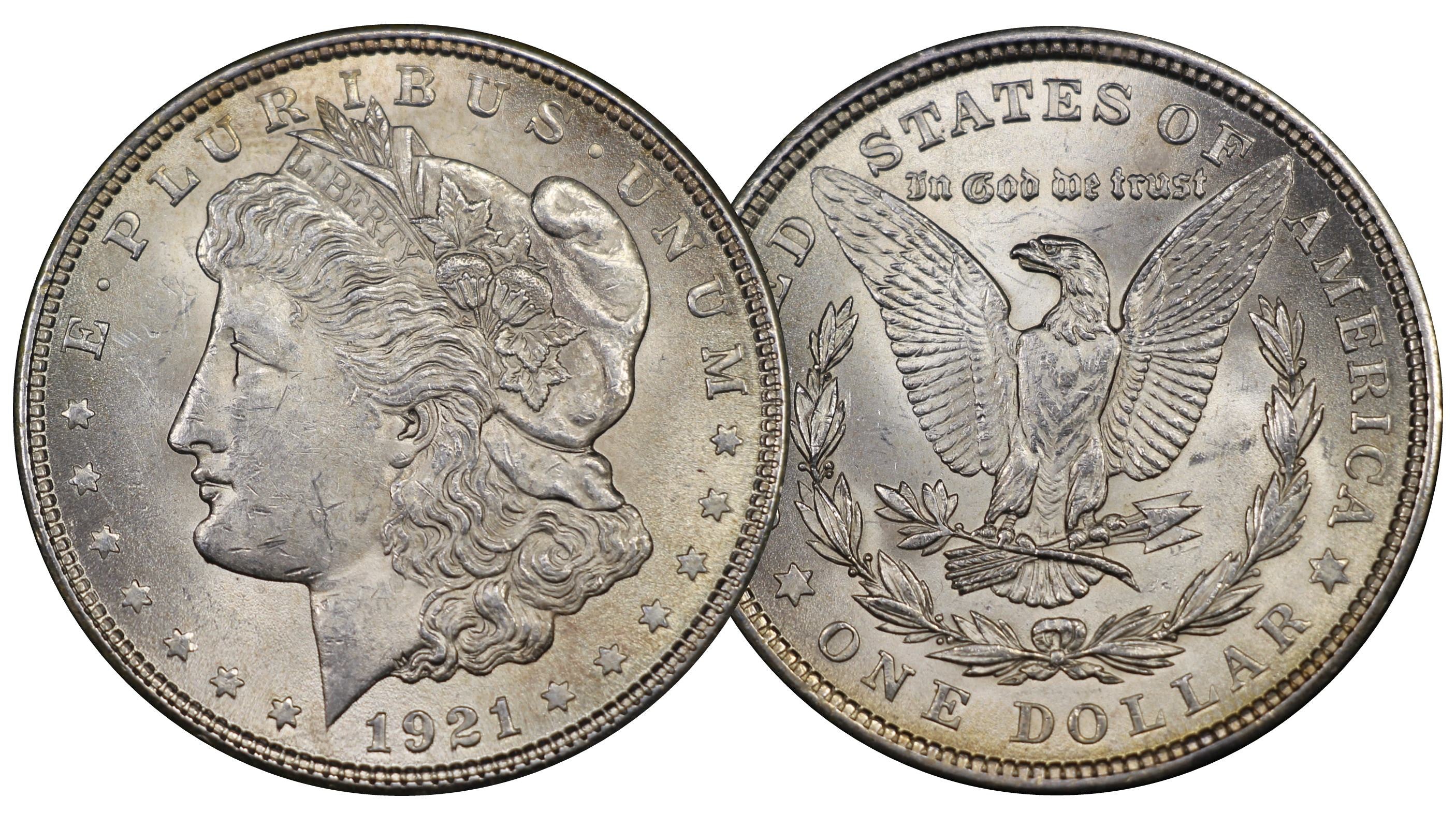 1921 Us Morgan Silver Dollar Original Skin Coins
