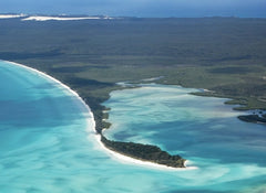 An overhead photo of a part of Fraser Island