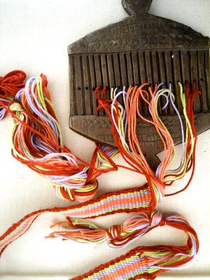 Warp-faced tape on a rigid heddle weaving