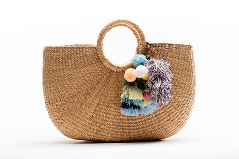 Camryn Jumbo Tassel Beach Bag