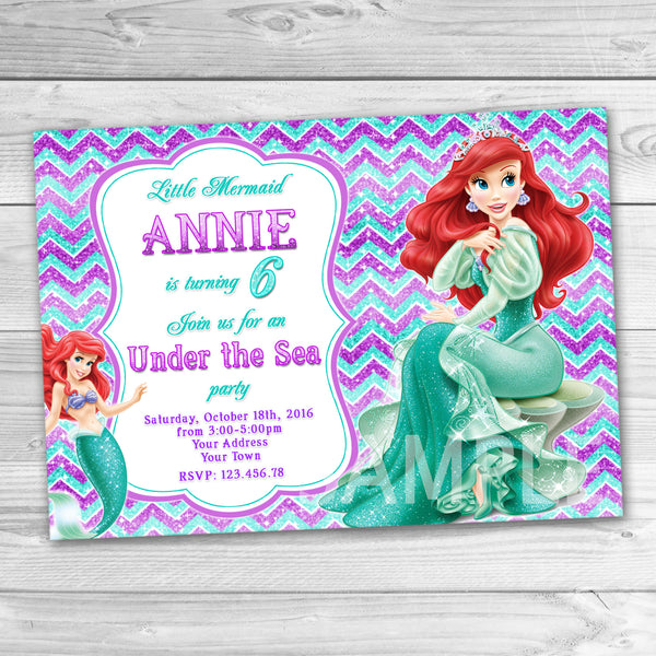 Modern Day Little Mermaid Invitations 10