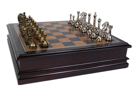 Luxury Wooden Chess Board First-Class Marble Plated Chess Set