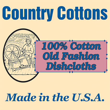 Country Cottons Old Fashion 100% Cotton Kitchen Towels - Set of 2-24x15  (Natural)