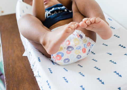 Baby wearing an Abby & Finn diaper