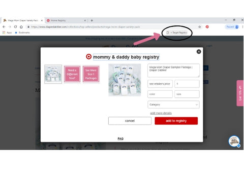 target baby registry search