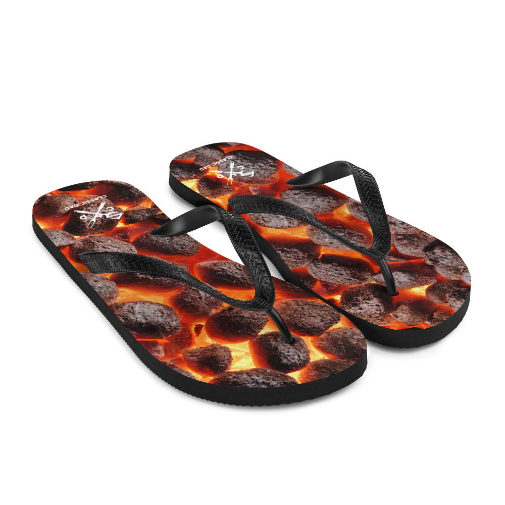 Walking On Hot Coals Flip Flops Classic Dad