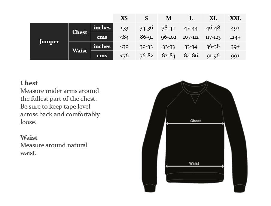 Wearwell Size Guide | Jumper