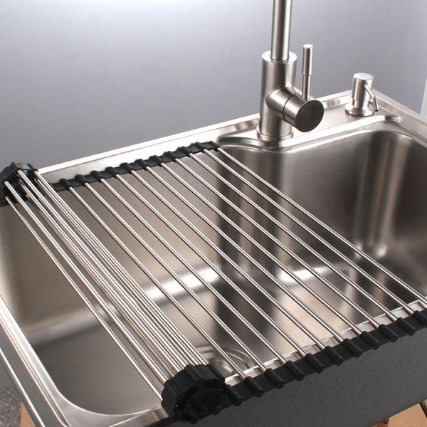 Premiumracks Stainless Steel Over The Sink Dish Rack Roll Up Durable Multipurpose