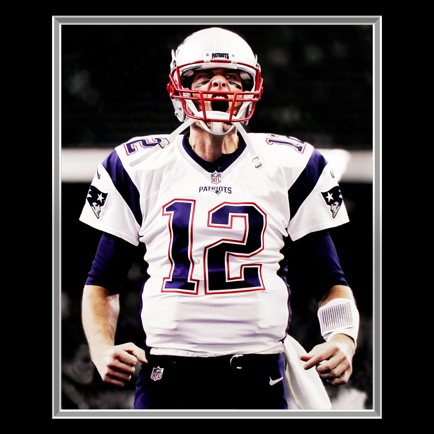 tom brady white patriots jersey