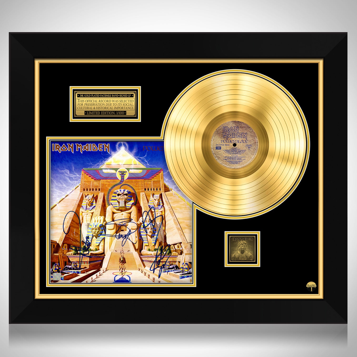 Iron Maiden Powerslave Gold LP Limited Signature Edition Studio Licens