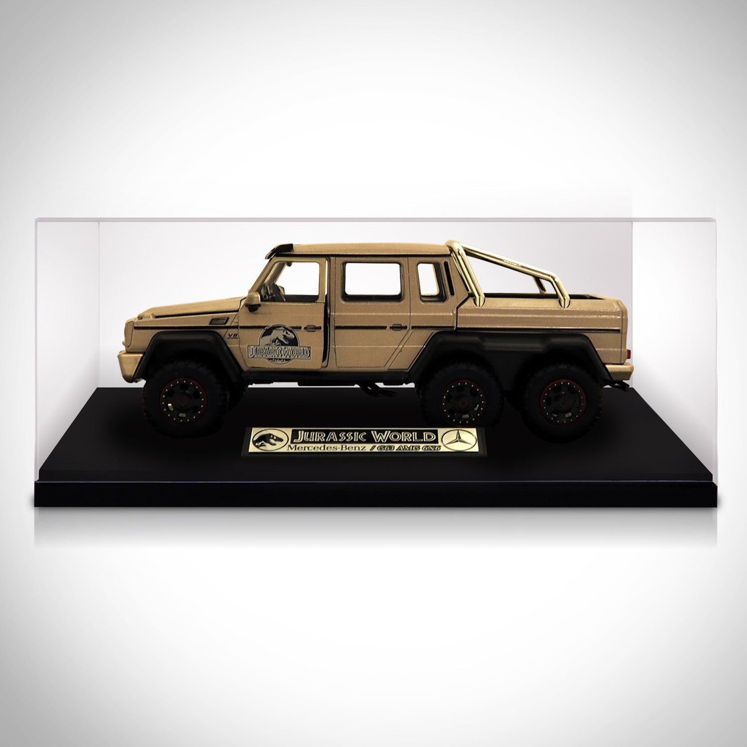 Jurassic World Mercedes Benz G63 Amg 6x6 Exclusive Elite Edition Die Cast Car Display Set