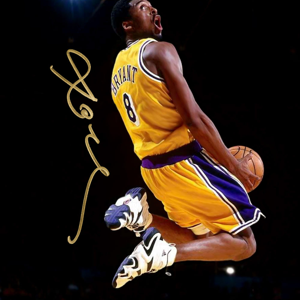 Kobe Bryant 8 Los Angeles Lakers Slam Dunk Photo Limited Signature Ed Rare T