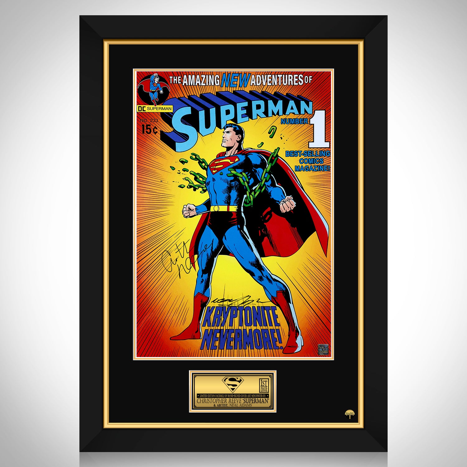 superman kryptonite art print limited signature edition studio license rare t