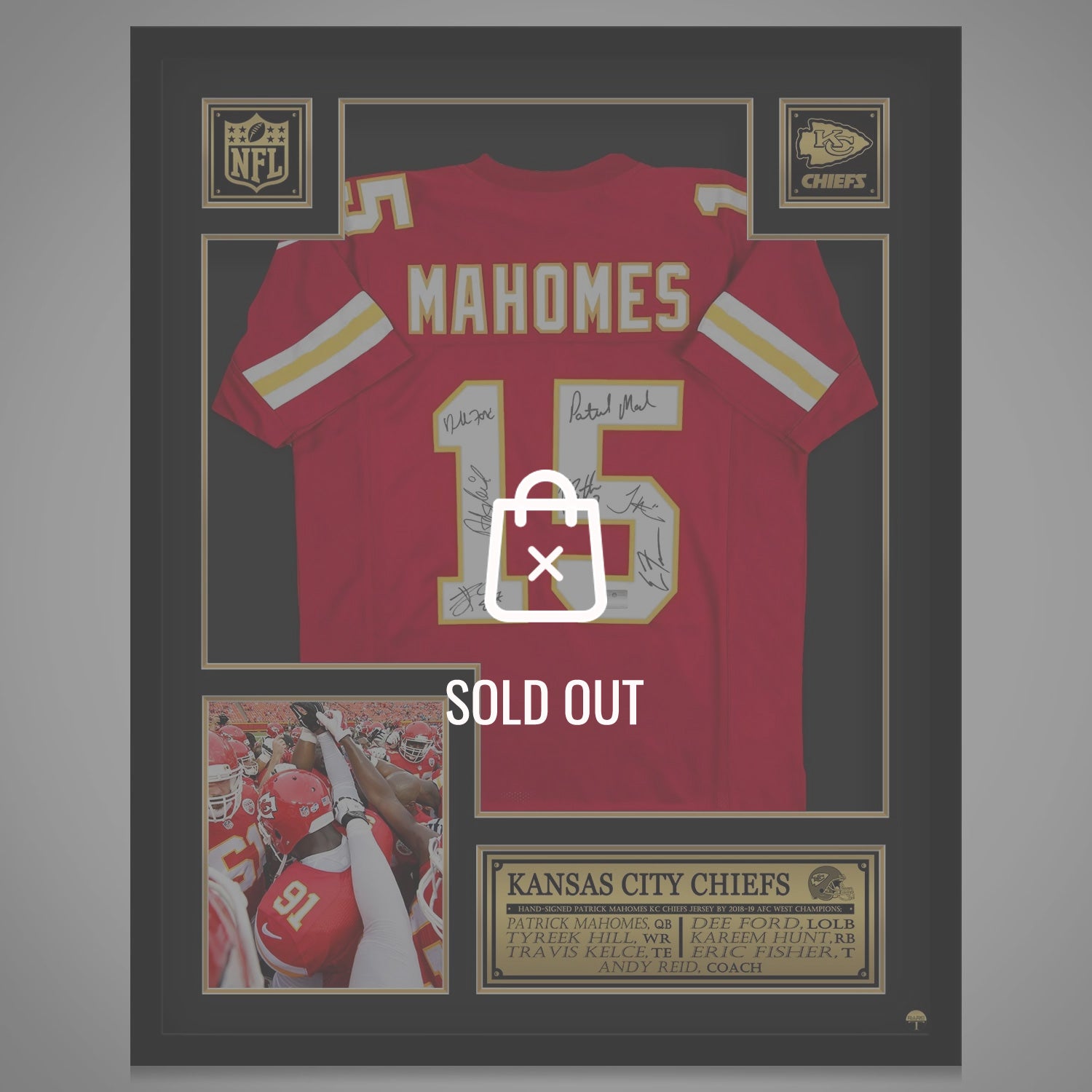 patrick mahomes autographed jersey framed