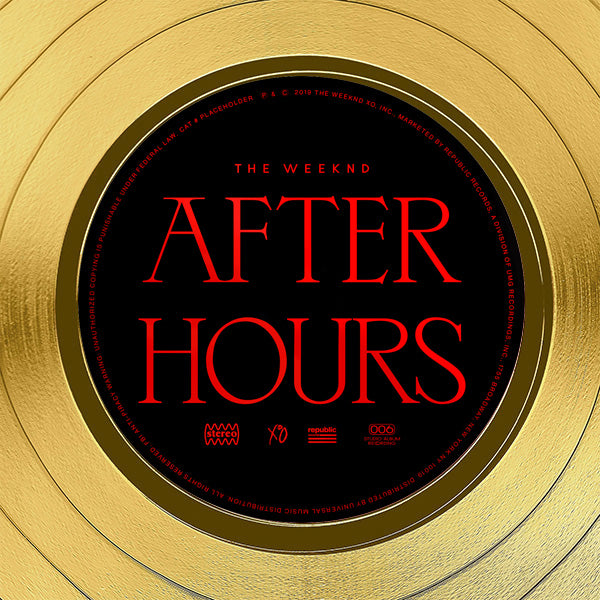 The Weeknd After Hours Gold Lp Limited Signature Edition Studio Licens